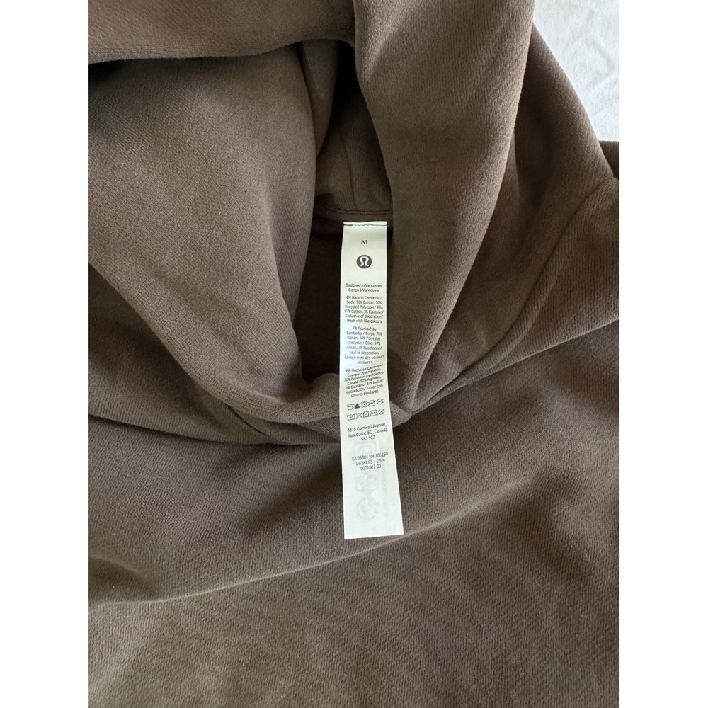 New Lululemon W Steady State Oversized Hoodie Size Medium Fleece Walnut - Picture 6 of 8